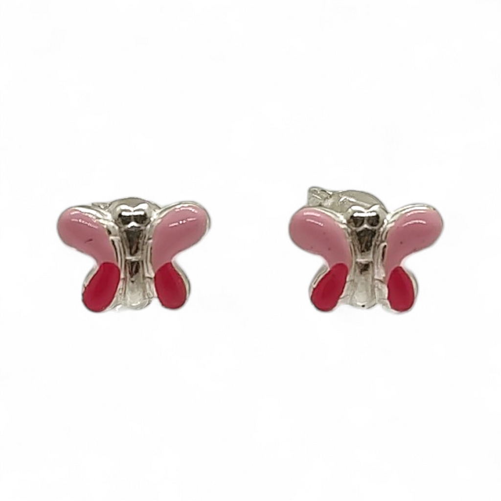 Orecchini Bimba Farfalla smalto  in ARGENTO 925