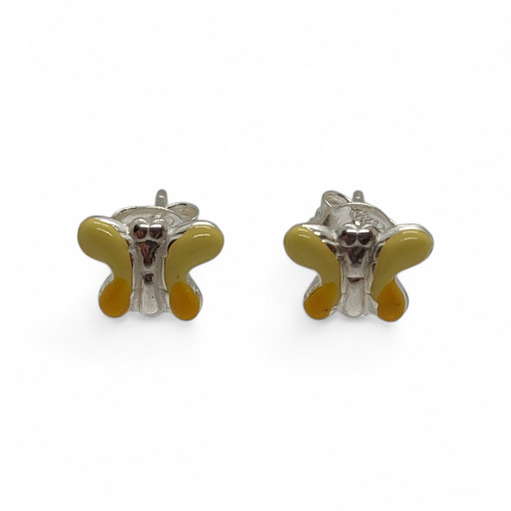 Orecchini Bimba Farfalla smalto  in ARGENTO 925