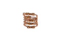 ANELLO IN ARGENTO 925 GALVANICA ROSE A FASCIA CON ZIRCONI REGOLABILE