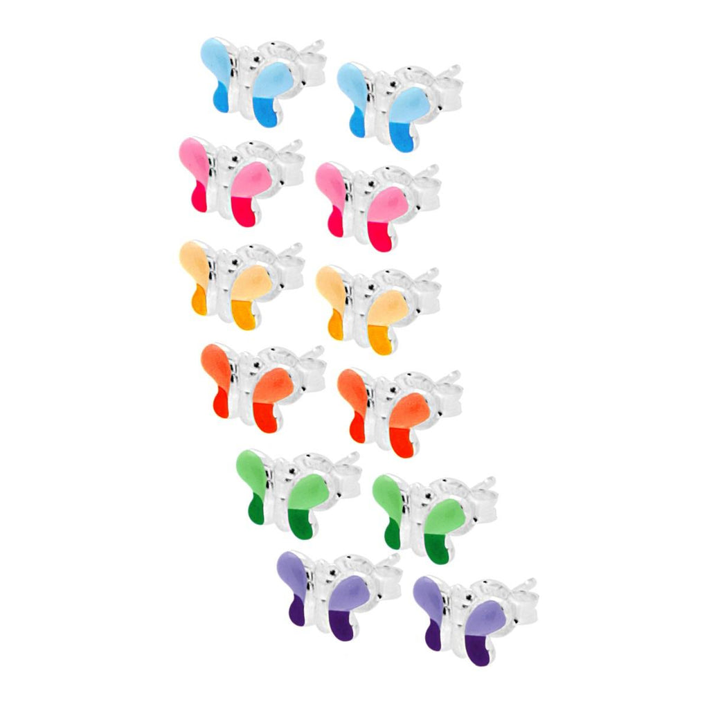 Orecchini Bimba Farfalla smalto  in ARGENTO 925