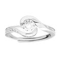 Anello Solitario mm 5 con Cubic Zirconia Bianchi in ARGENTO 925 Galvanica Rodio