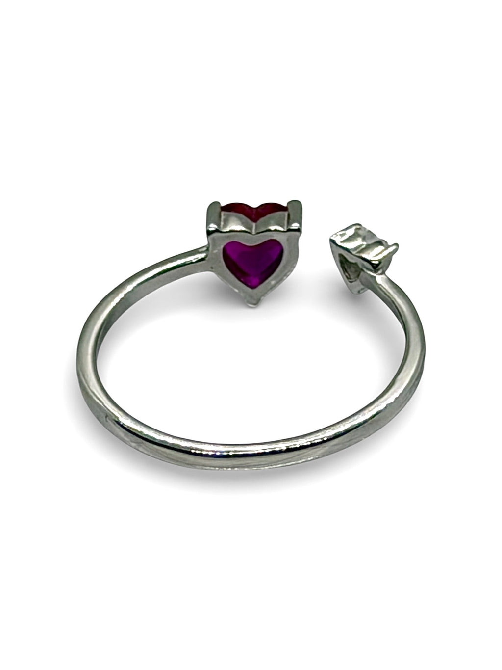 Anello Bilogy Cuore ARGENTO 925 Galvanica Rodio