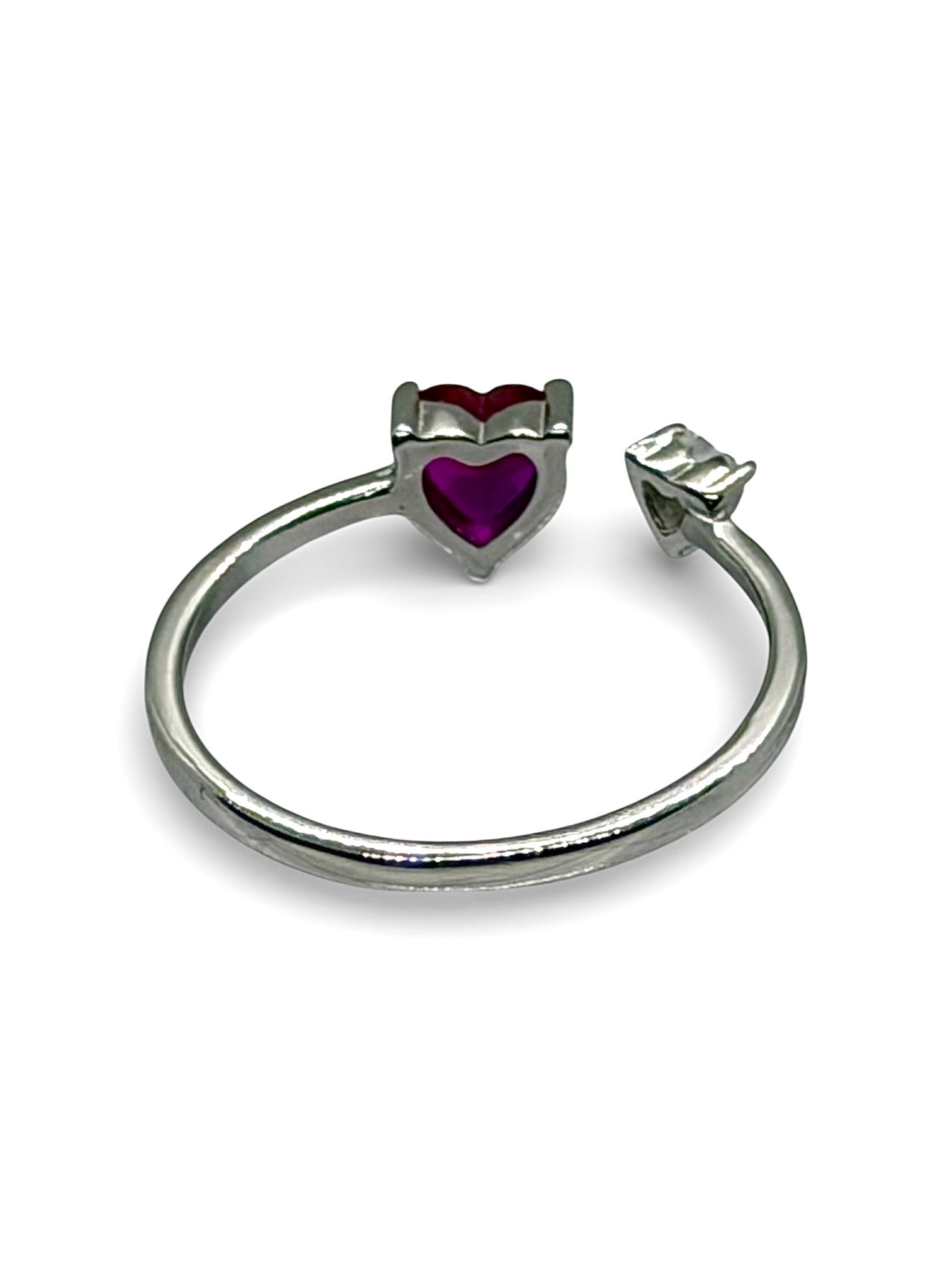 Anello Bilogy Cuore ARGENTO 925 Galvanica Rodio